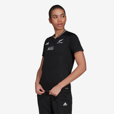 Регбийка женская adidas new zealand сезон 21-22 womens home replica shirt продажа