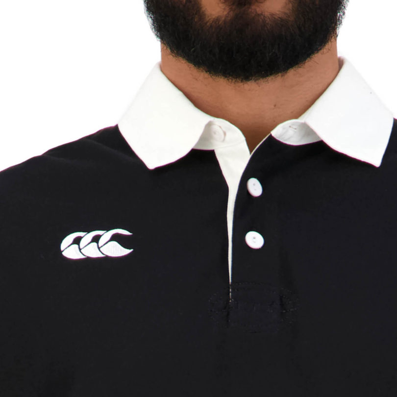 Поло мужское Canterbury mens long sleeved retro jersey black продажа