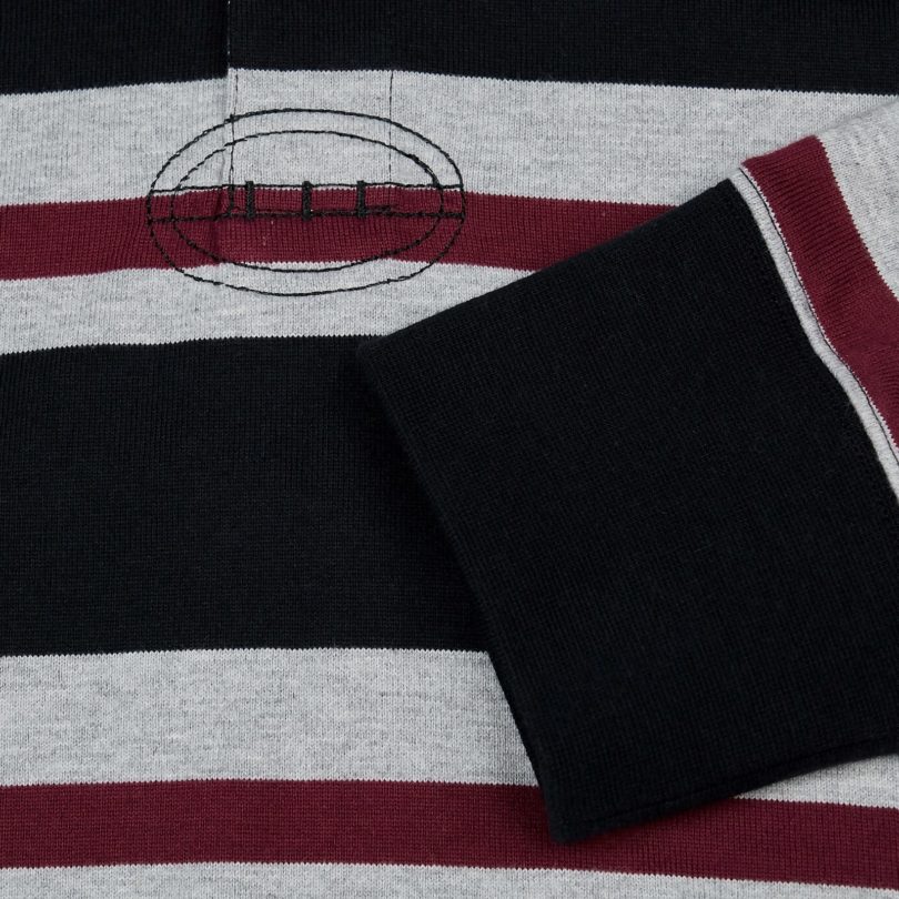 Поло мужское Canterbury mens long sleeved retro stried jersey black продажа