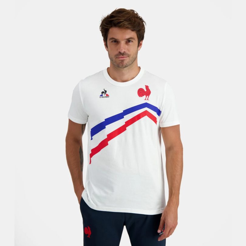 Футболка мужская и женская france rugby fan t-shirt белая франция регби продажа