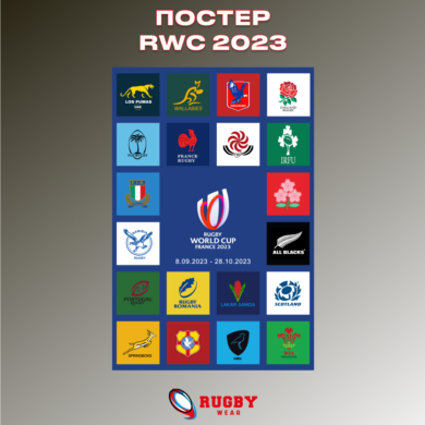 Постер - плакат по регби Rugby World Cup 2023 плакат на стену купить с доставкой по РФ